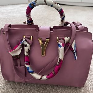 Authentic YSL Soft Leather Cabas in Pink with dustbag